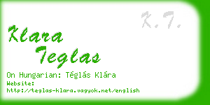 klara teglas business card